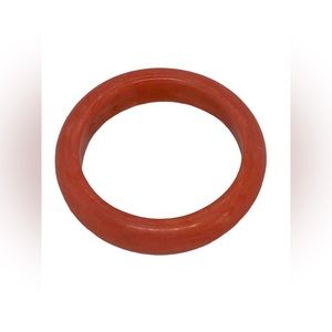 VINTAGE FASHION ROUND PINK BANGLE BRACELET Retro Solid Plastic 3 3/8" Wide China